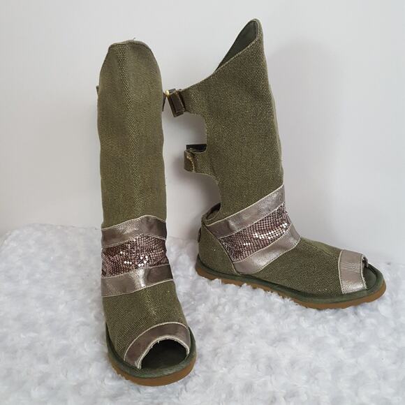 Australia Luxe Womens 5 Gladiator Boot Sandals Sherazade Buckle Open Toe Mad Max - Picture 1 of 11